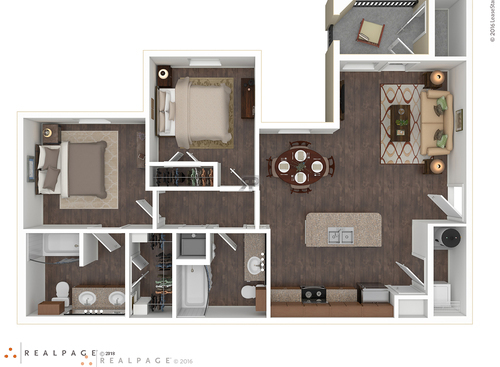 B1: Beds - 2: Baths - 2: SqFt Range - 950 to 950