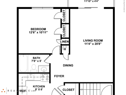 One Bedroom  One Bath: Beds - 1: Baths - 1: SqFt Range - 600 to 600