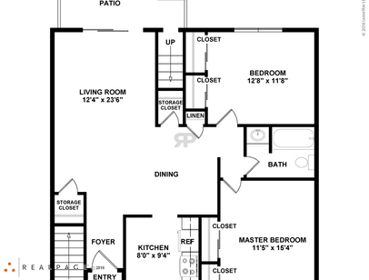 2 Bed 1 Bath: Beds - 2: Baths - 1: SqFt Range - 948 to 948