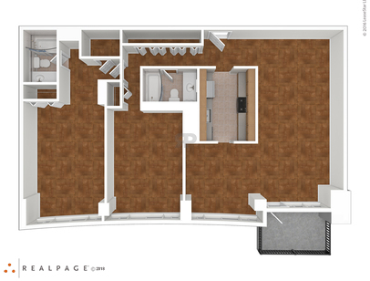 Two Bedroom Two Bath Balcony: Beds - 2: Baths - 2: SqFt Range - 1385 to 1385
