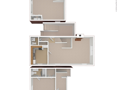 Franklin Townhouse: Beds - 1: Baths - 1.5: SqFt Range - 1243 to 1243