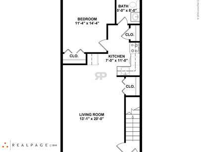 One Bedroom One Bath: Beds - 1: Baths - 1: SqFt Range - 628 to 628