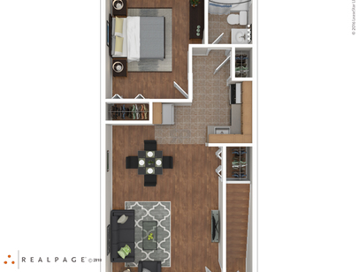 One Bedroom One Bath: Beds - 1: Baths - 1: SqFt Range - 628 to 628