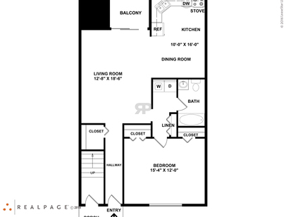 One Bedroom One Bath: Beds - 1: Baths - 1: SqFt Range - 850 to 850