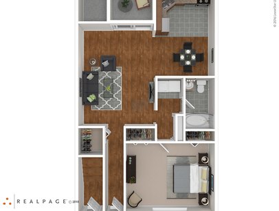One Bedroom One Bath: Beds - 1: Baths - 1: SqFt Range - 850 to 850