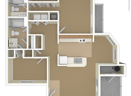 Martello: Beds - 2: Baths - 2: SqFt Range - 1014 to 1014