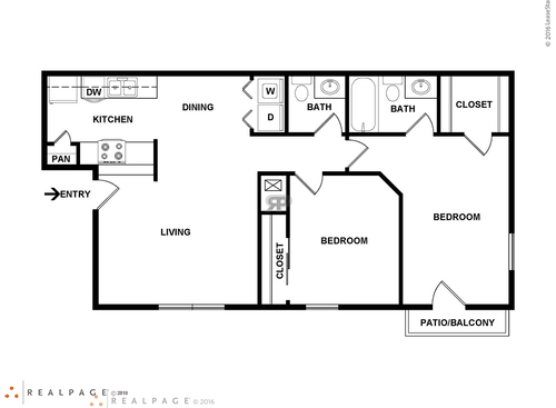 2A: Beds - 2: Baths - 1.5: SqFt Range - 860 to 860
