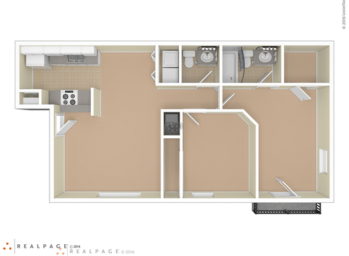 2A: Beds - 2: Baths - 1.5: SqFt Range - 860 to 860