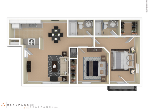 2B: Beds - 2: Baths - 2: SqFt Range - 860 to 860