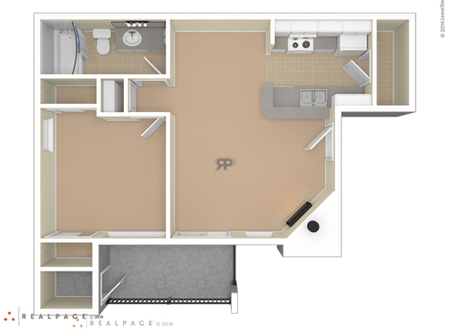 1 Bedroom: Beds - 1: Baths - 1: SqFt Range - 600 to 600