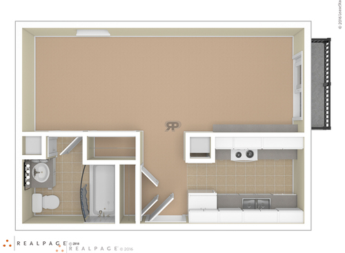 Efficiency: Beds - Studio: Baths - 1: SqFt Range - 420 to 420