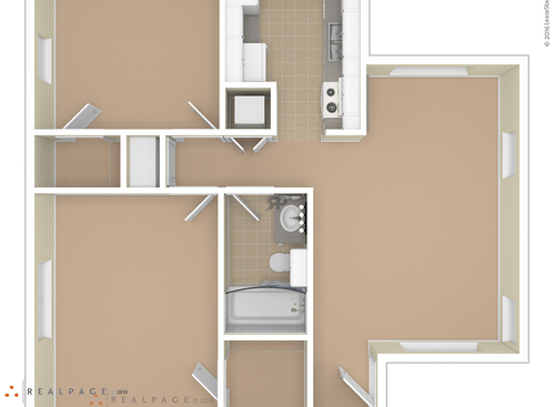 2 Bedroom: Beds - 2: Baths - 1: SqFt Range - 740 to 740