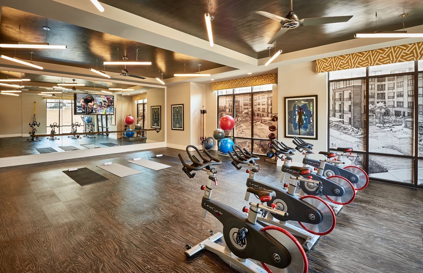 Dedicated yoga and spin studio