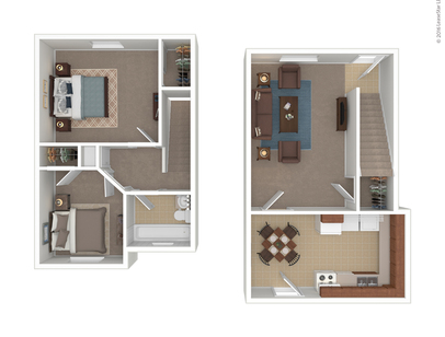 Powhatan Townhomes: Beds - 2: Baths - 1: SqFt Range - 750 to 750