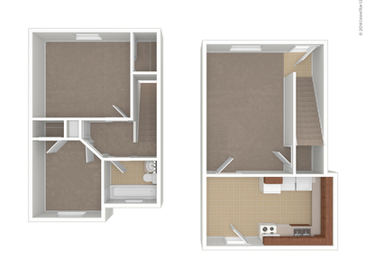 Powhatan Townhomes: Beds - 2: Baths - 1: SqFt Range - 750 to 750