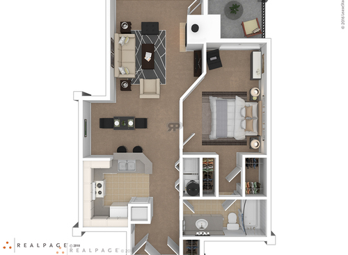A2 - 1 Bedroom: Beds - 1: Baths - 1: SqFt Range - 835 to 835