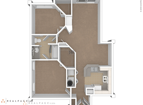 A4 - 1 Bedroom: Beds - 2: Baths - 1: SqFt Range - 956 to 956