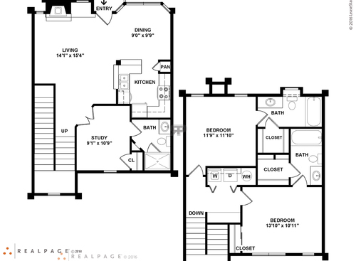 C1 - 3 Bedroom: Beds - 3: Baths - 3: SqFt Range - 1345 to 1345