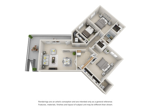Shakespeare: Beds - 3: Baths - 1.5: SqFt Range - 1108 to 1108