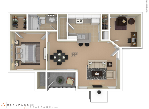 1 Bedroom: Beds - 1: Baths - 1: SqFt Range - 779 to 779