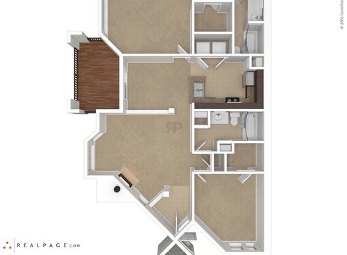 Two Bedroom: Beds - 2: Baths - 2: SqFt Range - 1165 to 1165