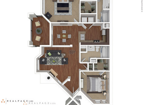 Two Bedroom: Beds - 2: Baths - 2: SqFt Range - 1165 to 1165