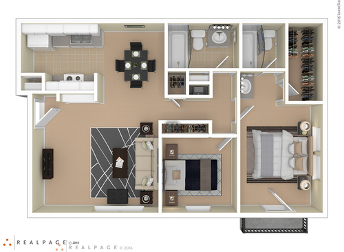 2D: Beds - 2: Baths - 2: SqFt Range - 926 to 926