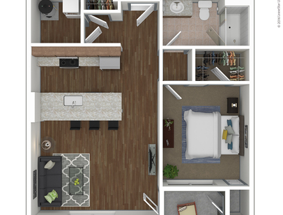 The Betty Jo: Beds - 1: Baths - 1: SqFt Range - 782 to 782