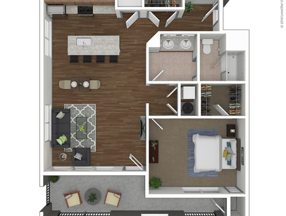 The Dorothy: Beds - 1: Baths - 1: SqFt Range - 1001 to 1001