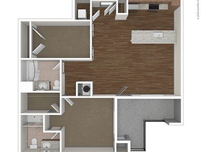 The Lydia: Beds - 1: Baths - 2: SqFt Range - 1116 to 1116