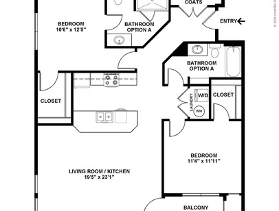 The Lucille: Beds - 2: Baths - 2: SqFt Range - 1139 to 1139