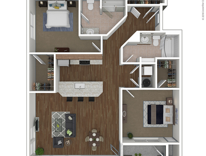 The Lucille: Beds - 2: Baths - 2: SqFt Range - 1139 to 1139