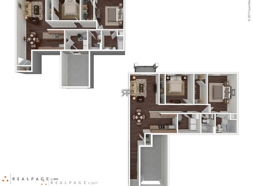 Regent with Garage: Beds - 2: Baths - 2: SqFt Range - 1136 to 1136