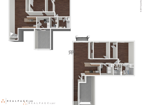 Regent with Garage: Beds - 2: Baths - 2: SqFt Range - 1136 to 1136
