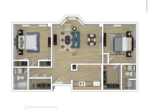 The Darmouth: Beds - 2: Baths - 2: SqFt Range - 1065 to 1065