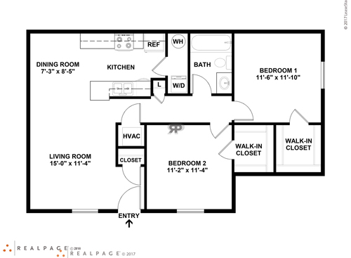 Sterling: Beds - 2: Baths - 1: SqFt Range - 866 to 866