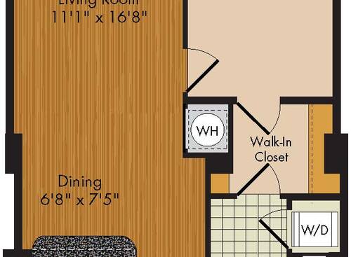 A10 1 Bedroom Apartment in Downtown Arlington VA
