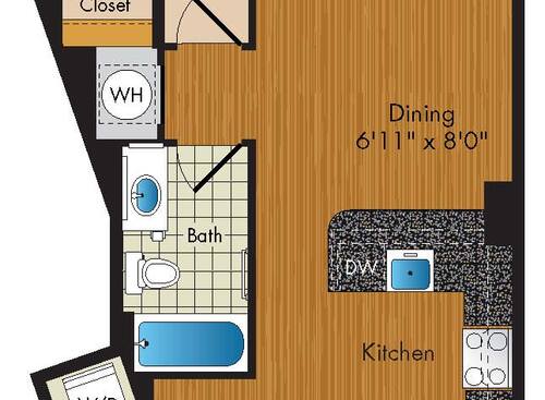 A5 1 Bedroom Apartment in Downtown Arlington VA
