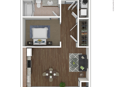 The Irene A: Beds - Studio: Baths - 1: SqFt Range - 674 to 674