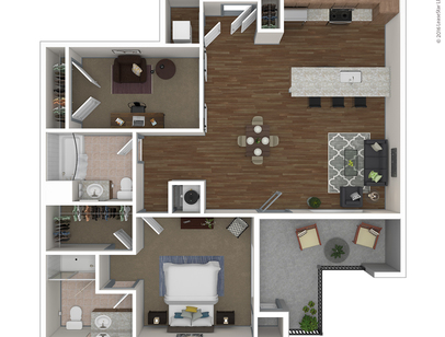 The Lydia A: Beds - 1: Baths - 2: SqFt Range - 1145 to 1145