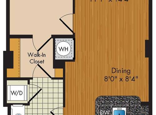 A3 1 Bedroom Apartment in Downtown Arlington VA