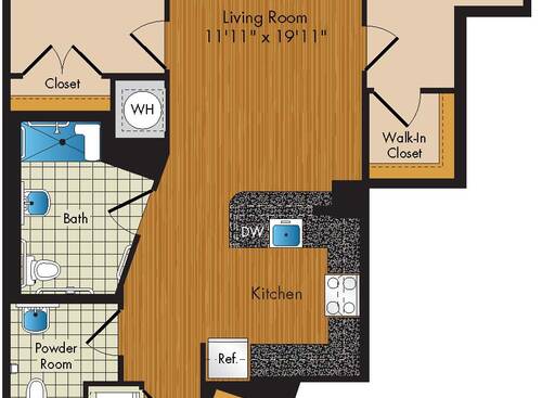 B9 2 Bedroom Apartment in Downtown Arlington VA