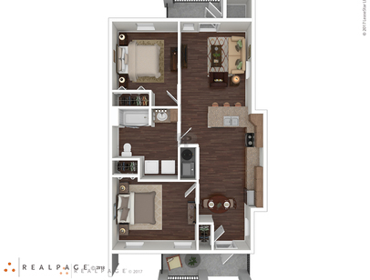 The Grove At Keith Creek - A1 - 2 bed - 1 bath - 820 sf
