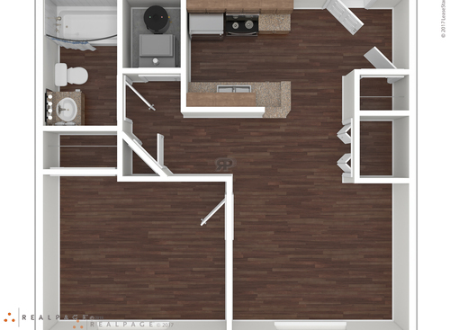 One Bedroom One Bath: Beds - 1: Baths - 1: SqFt Range - 637 to 752