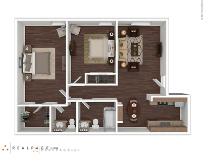 El Rancho: Beds - 2: Baths - 2: SqFt Range - 875 to 875