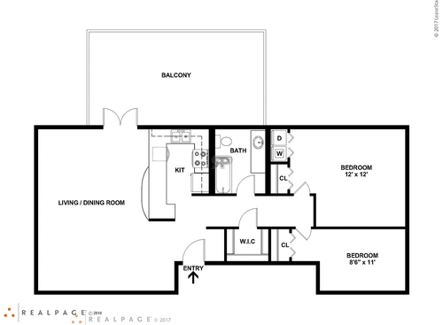 V2 WD: Beds - 2: Baths - 1: SqFt Range - 1100 to 1100