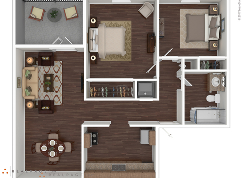 The Windrock: Beds - 2: Baths - 1: SqFt Range - 1000 to 1000
