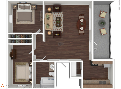 The Cumberland: Beds - 2: Baths - 1: SqFt Range - 915 to 915