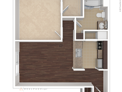 1 BEDROOM: Beds - 1: Baths - 1: SqFt Range - 525 to 525