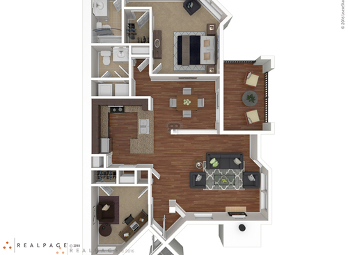 One Bedroom w/ Study - Plank Floors: Beds - 1: Baths - 1.5: SqFt Range - 975 to 975